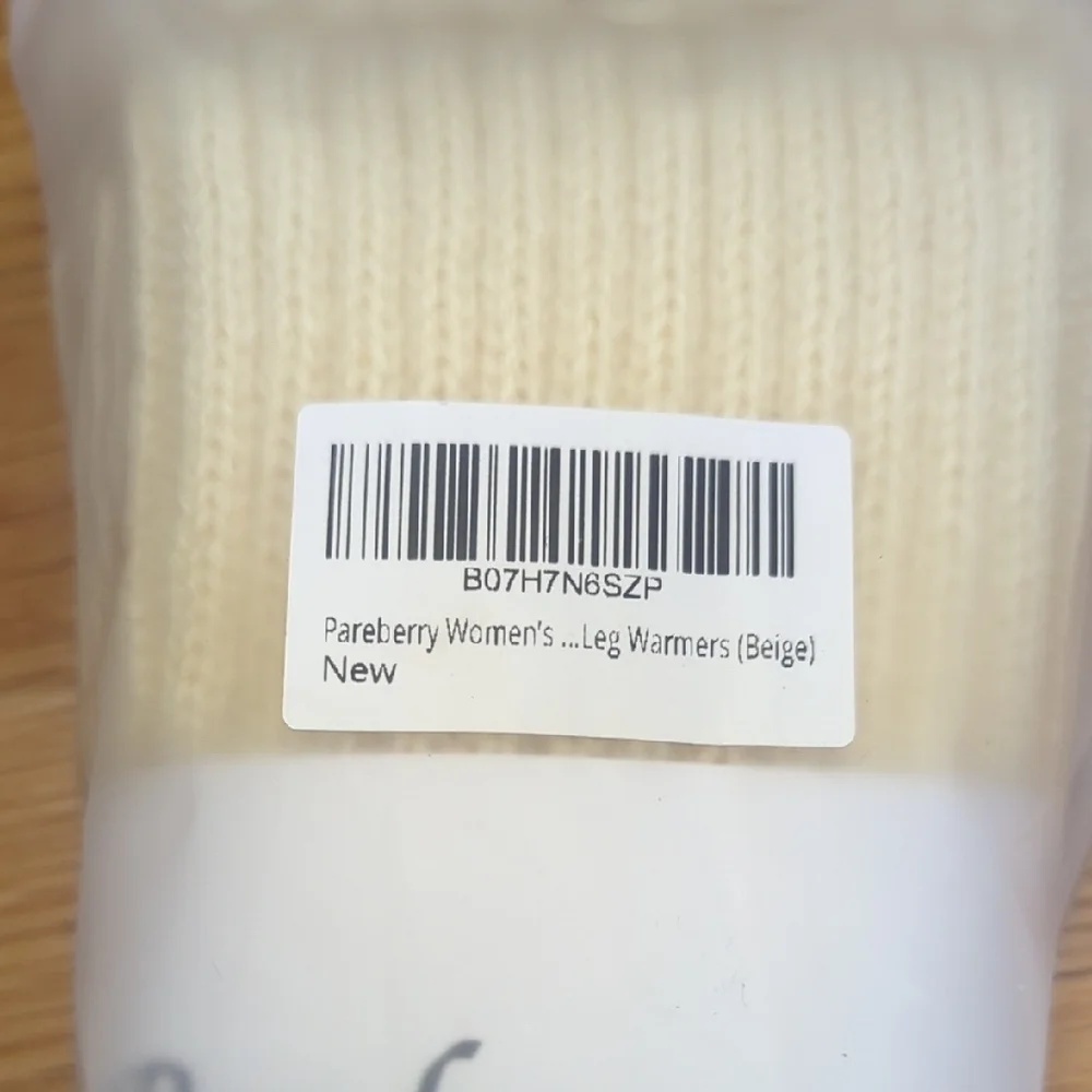 Cozy Beige Knit Leg Warmers - Picture 3 of 4